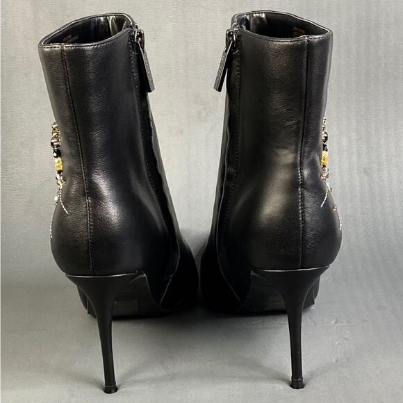 Kurt Geiger Women’s Black leather Belgravia Pointed Toe Ankle Boots Size 10.5 - Picture 6 of 13